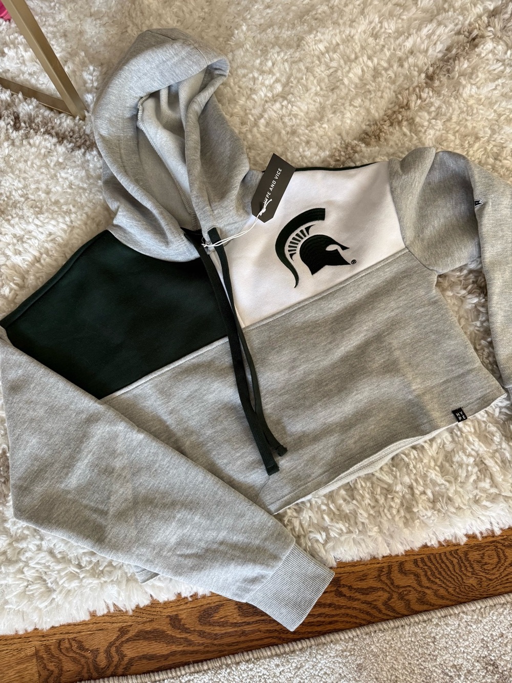 Michigan State Color-Block Hoodie